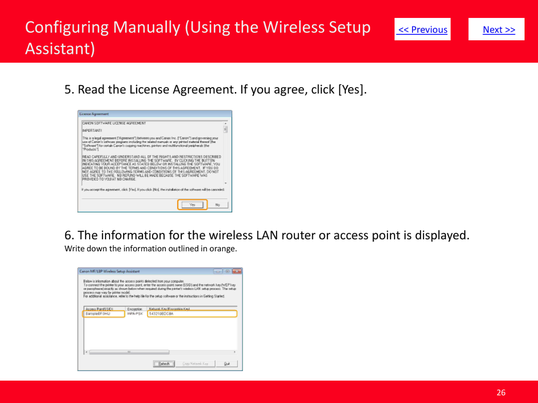 Canon MF4570dw manual Write down the information outlined in orange 