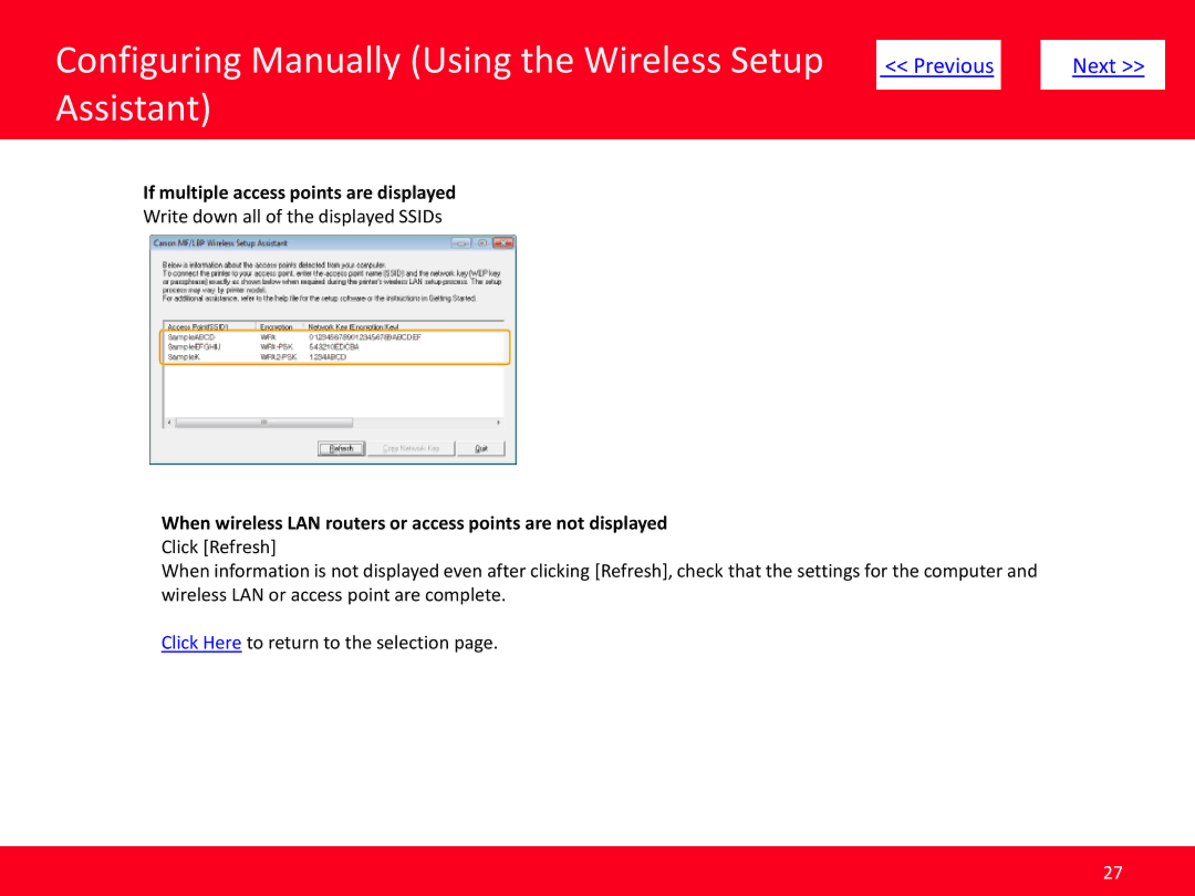 Canon MF4570dw manual If multiple access points are displayed 