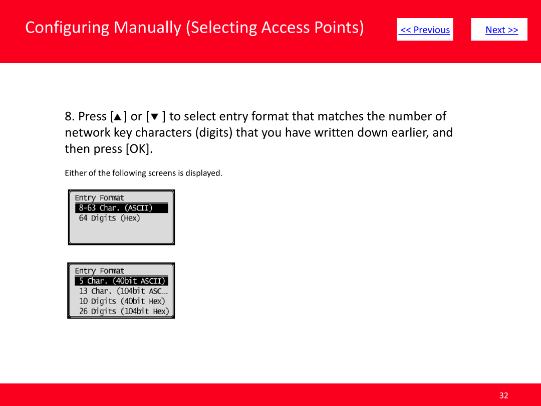 Canon MF4570dw manual Either of the following screens is displayed 