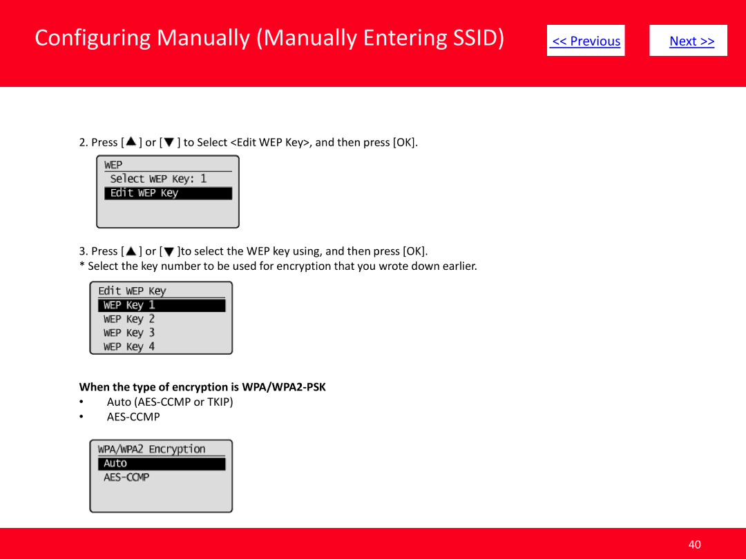 Canon MF4570dw manual When the type of encryption is WPA/WPA2-PSK 