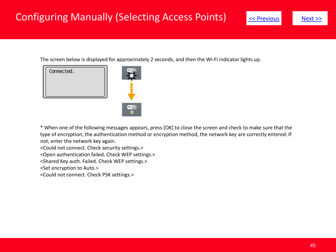 Canon MF4570dw manual Configuring Manually Selecting Access Points 