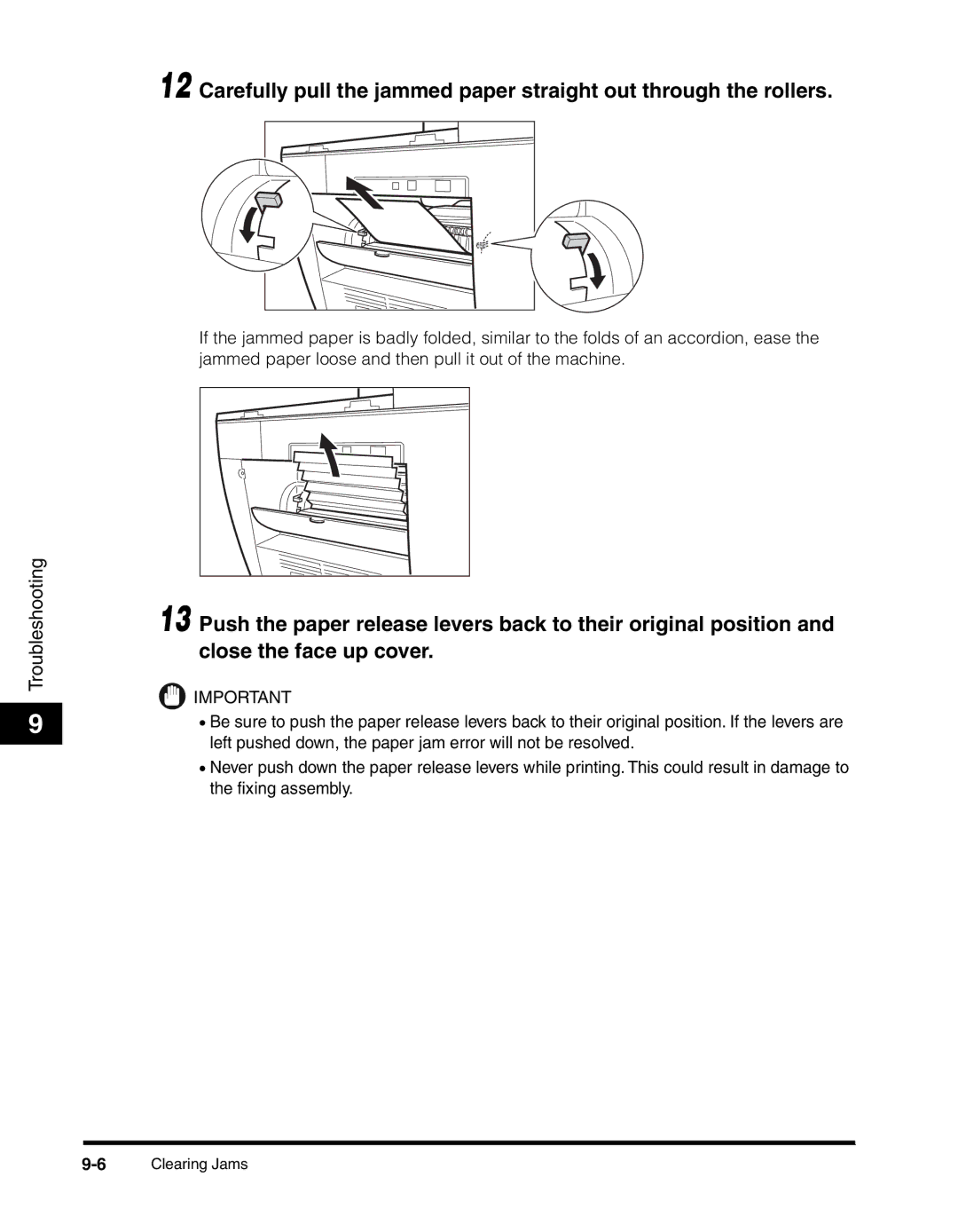 Canon MF55DD Series manual 6Clearing Jams 