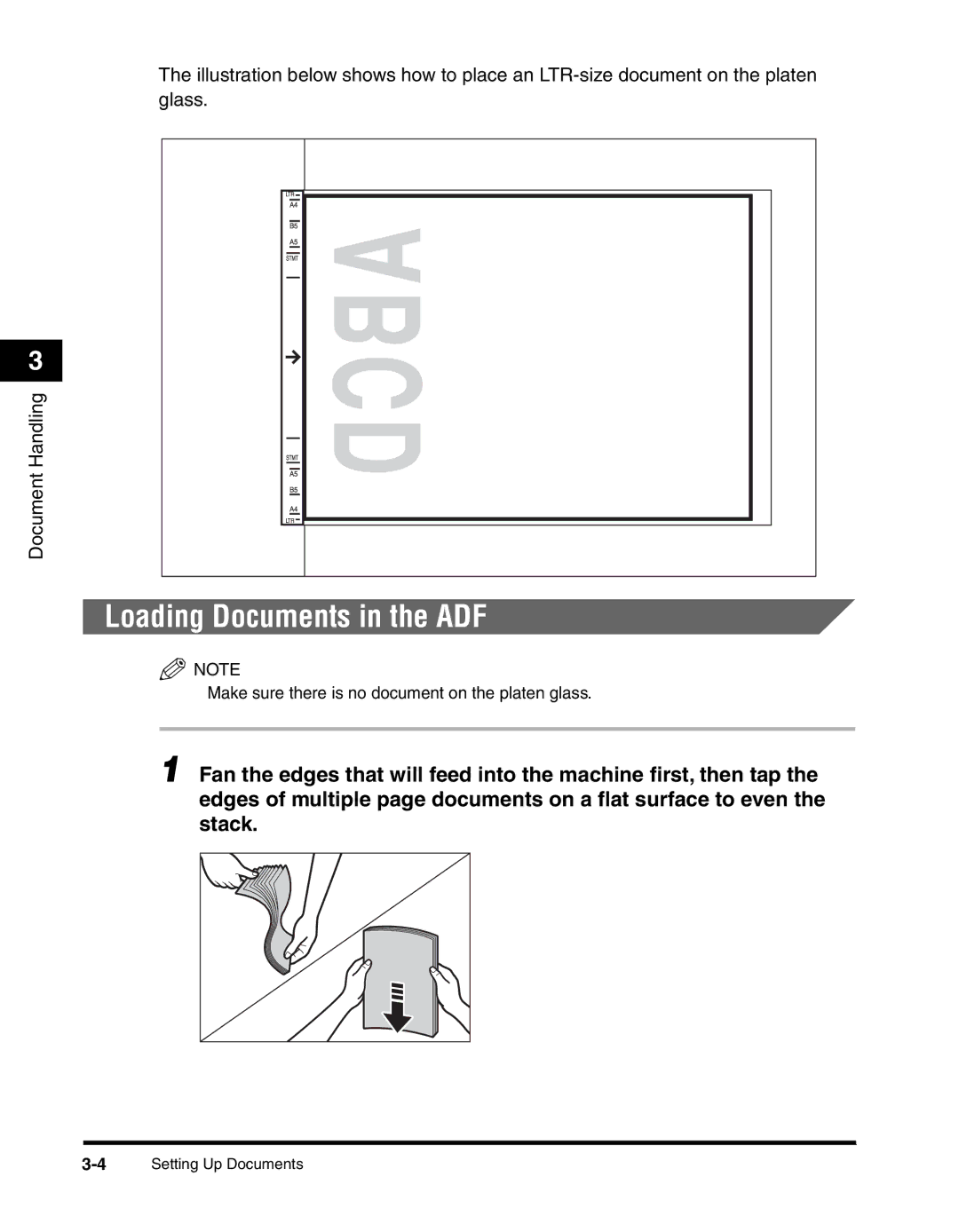 Canon MF55DD Series manual Loading Documents in the ADF 