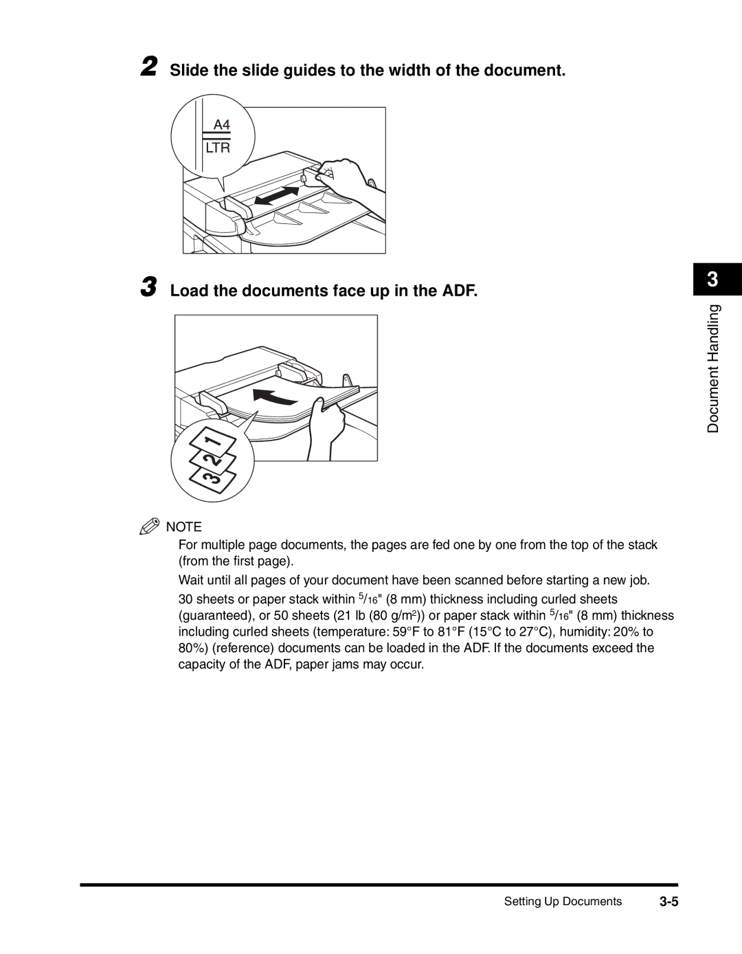 Canon MF55DD Series manual Document Handling 