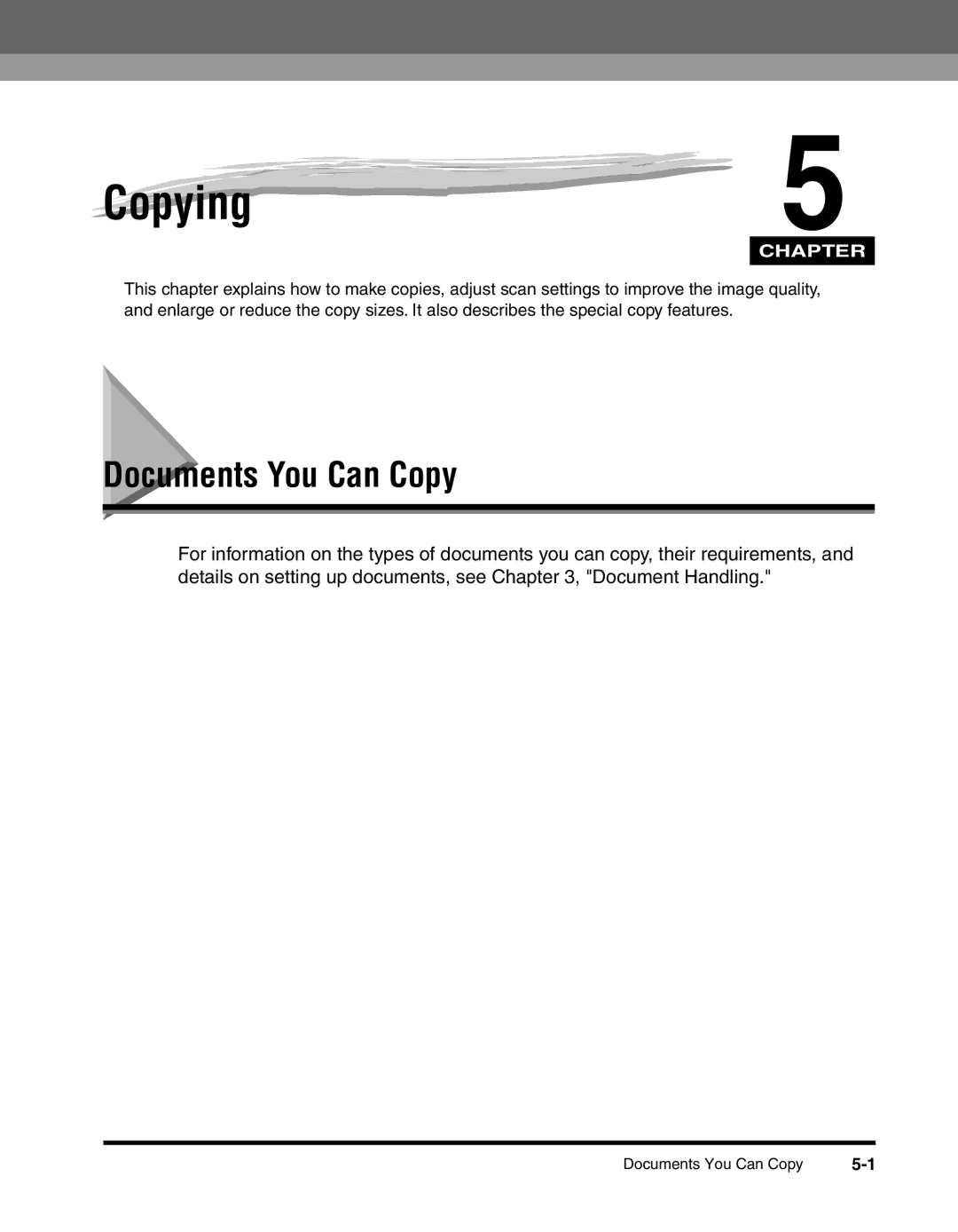 Canon MF55DD Series manual Copying, Documents You Can Copy 