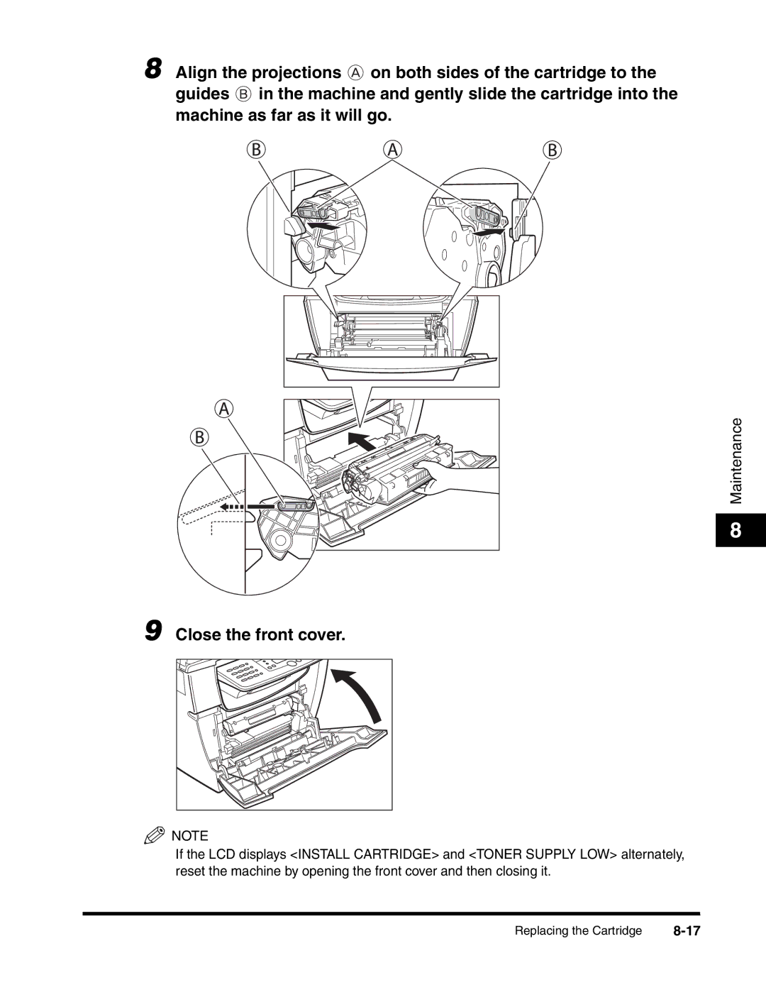 Canon MF55DD Series manual Close the front cover 