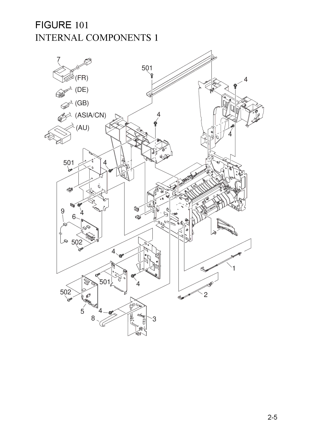 Canon 5730, MF5630, 5650, 5750 manual Internal Components, Asia/Cn 