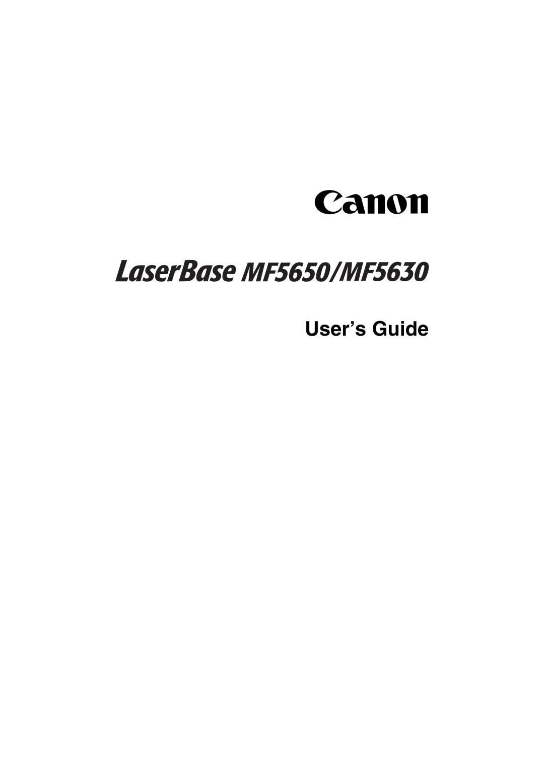 Canon MF5650 manual User’s Guide 