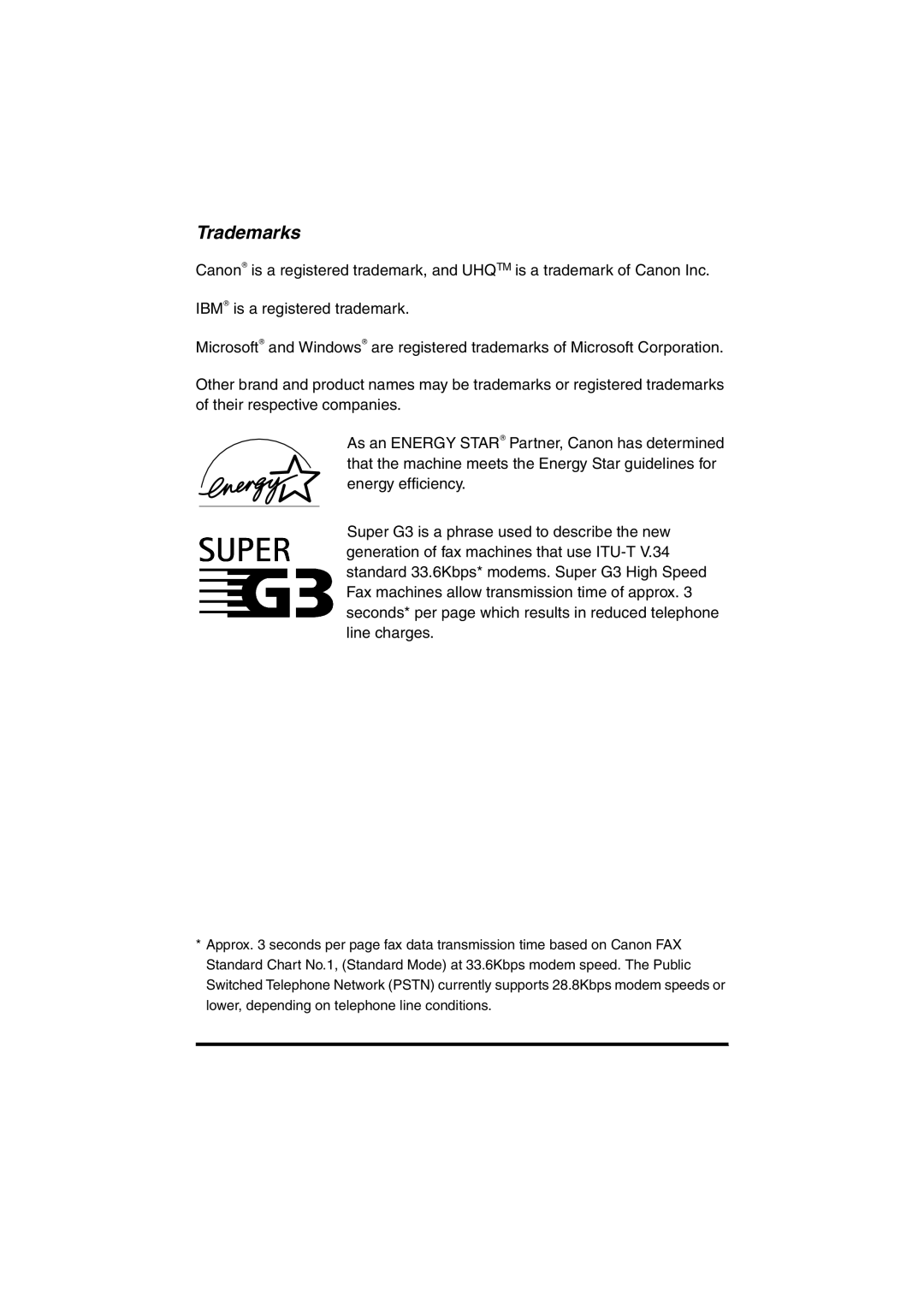 Canon MF5650 manual Trademarks 