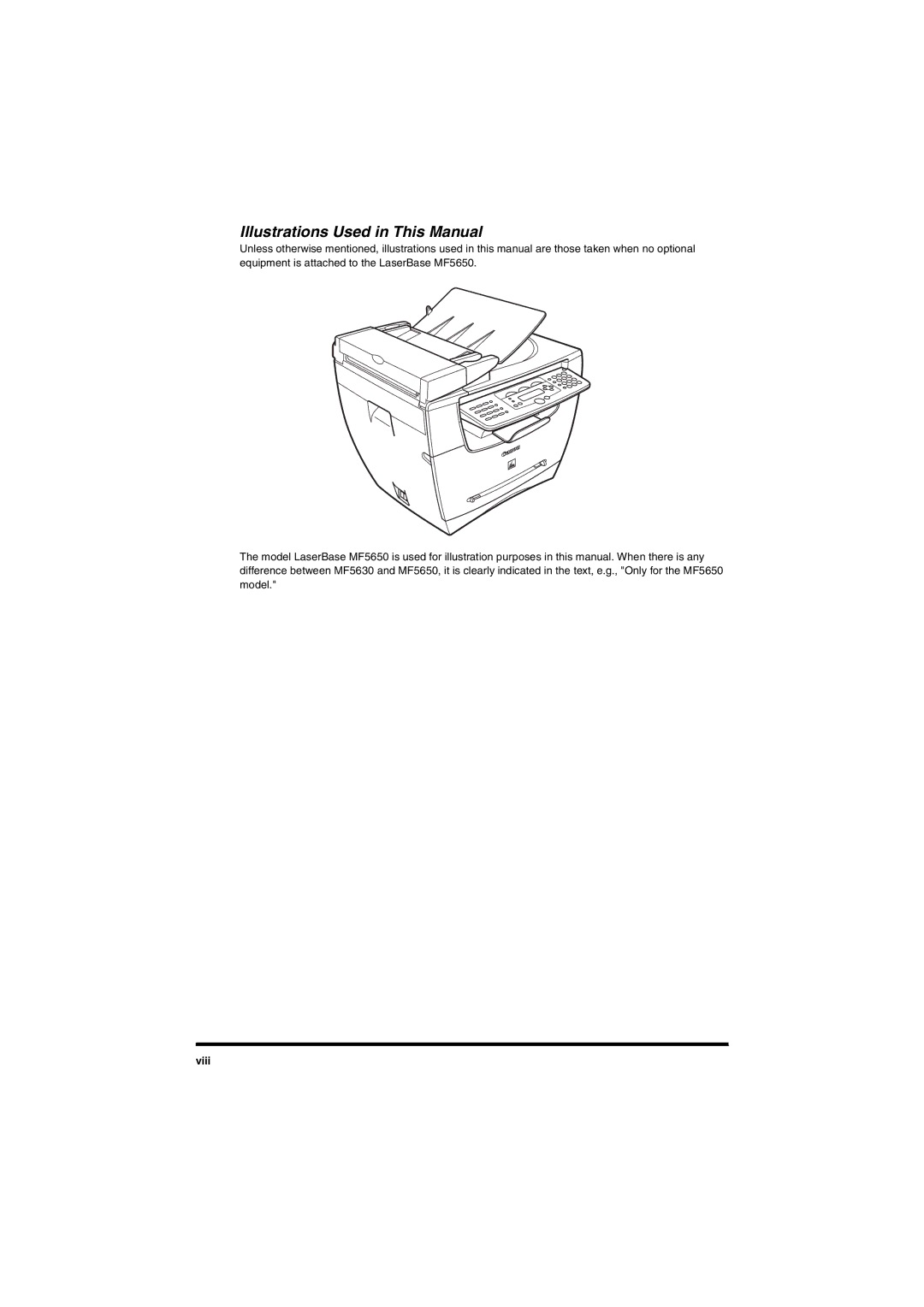 Canon MF5650 manual Illustrations Used in This Manual 