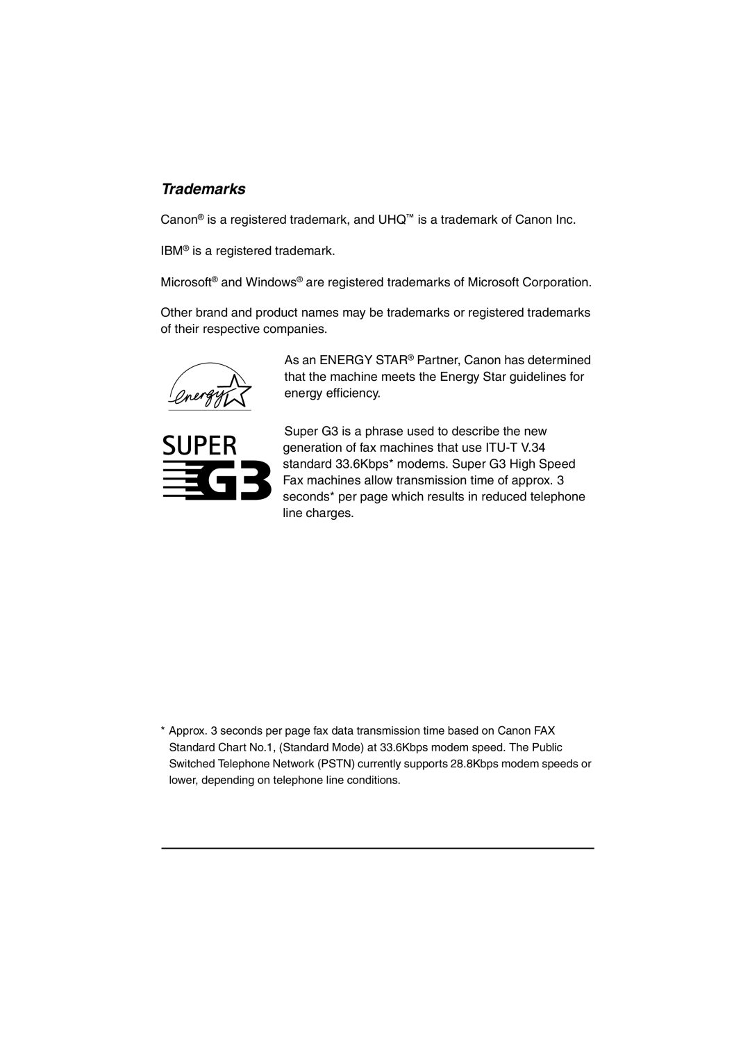 Canon MF5770, MF5750 manual Trademarks 