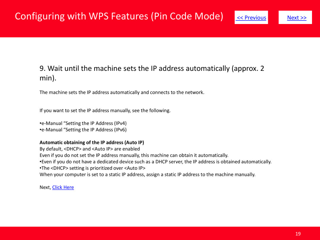 Canon MF5950dw manual Automatic obtaining of the IP address Auto IP 