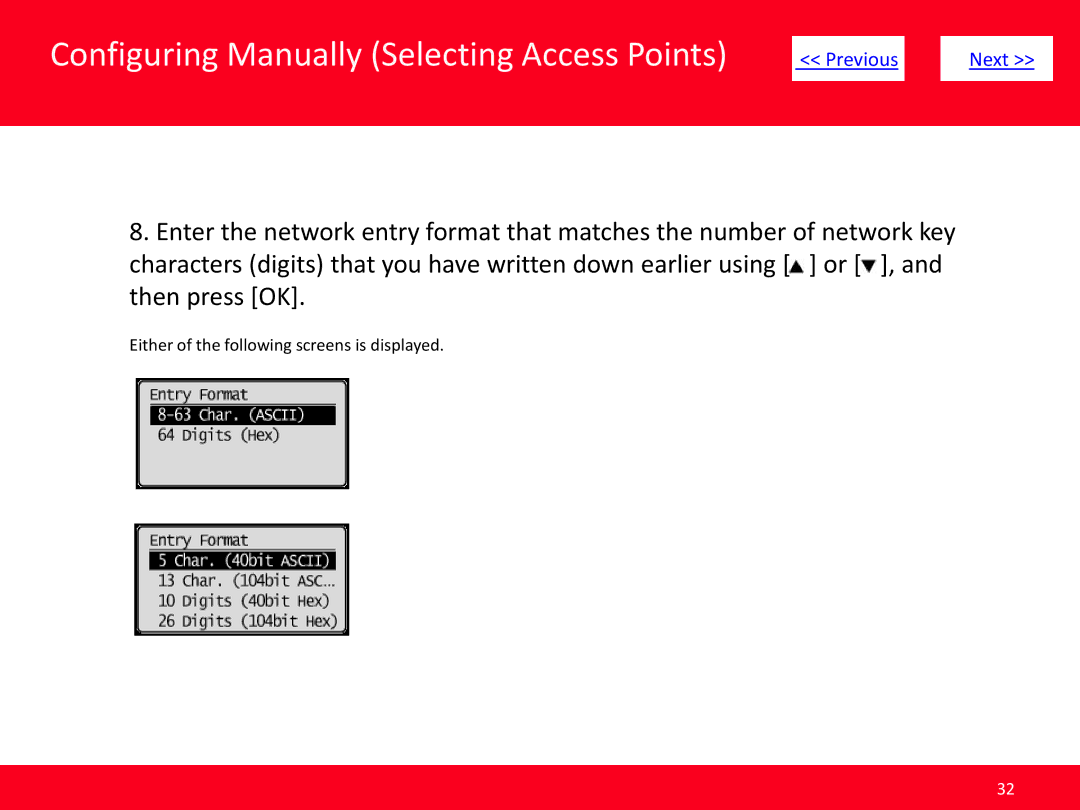 Canon MF5950dw manual Either of the following screens is displayed 