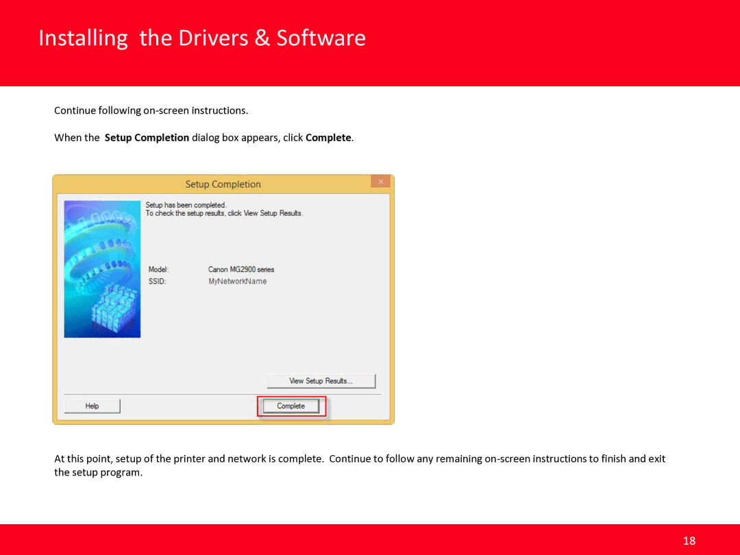 Canon MG2920 manual Installing the Drivers & Software 