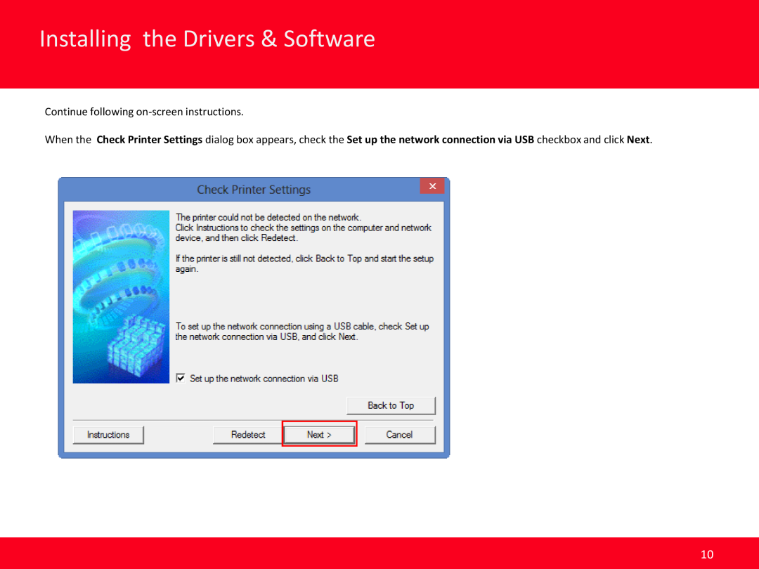 Canon MG3520 manual Installing the Drivers & Software, Continue following on-screen instructions 