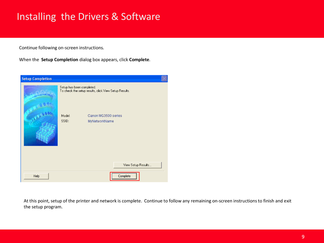 Canon MG3520 manual Installing the Drivers & Software 