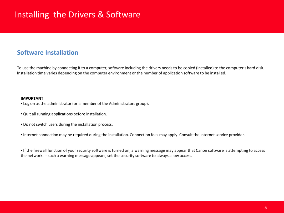 Canon MG3520 manual Installing the Drivers & Software, Software Installation 