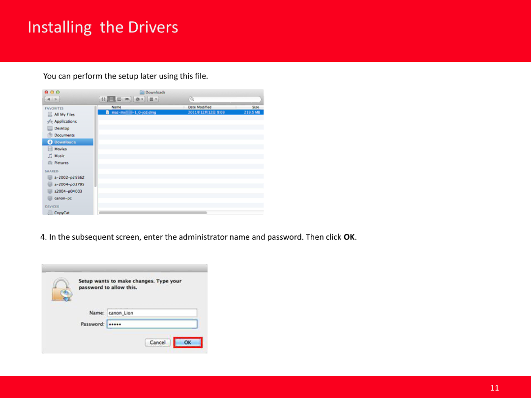 Canon MG4220 manual Installing the Drivers 