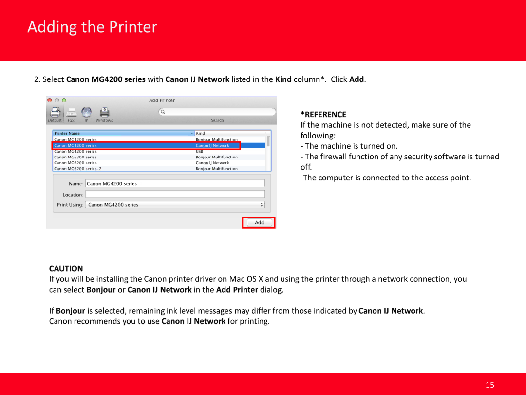 Canon MG4220 manual Reference 