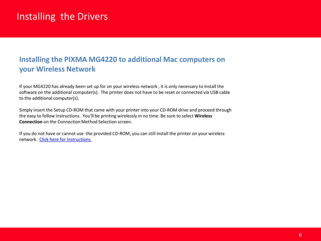 Canon MG4220 manual Installing the Drivers 