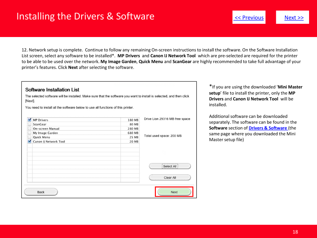 Canon MG4220 manual Installing the Drivers & Software 