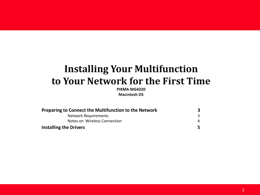 Canon MG4220 manual Preparing to Connect the Multifunction to the Network 