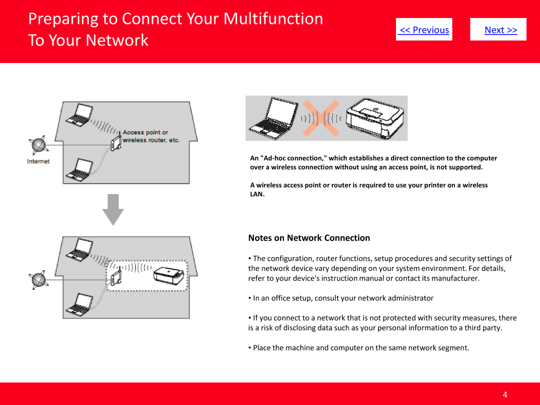 Canon MG4220 manual Preparing to Connect Your Multifunction To Your Network 