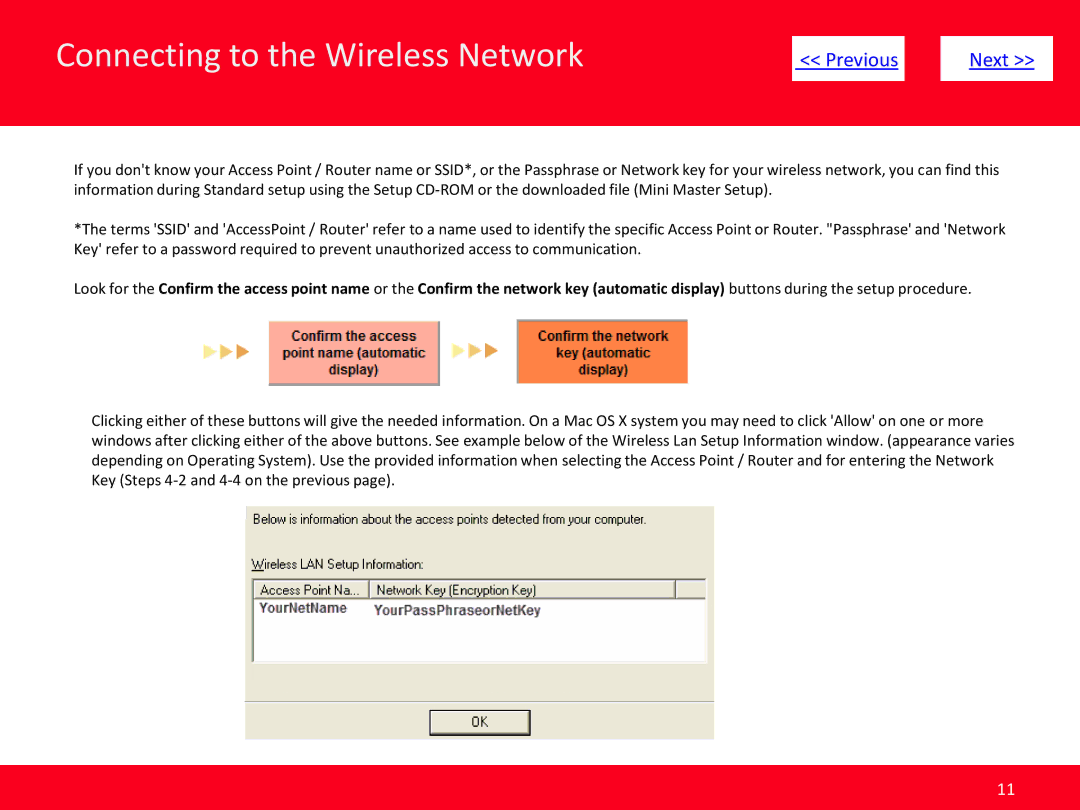 Canon MG5320 manual Connecting to the Wireless Network 