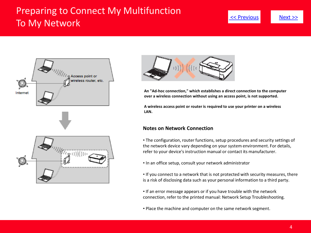 Canon MG5320 manual Preparing to Connect My Multifunction To My Network 