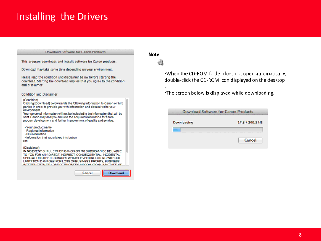 Canon MG5420 manual Installing the Drivers 