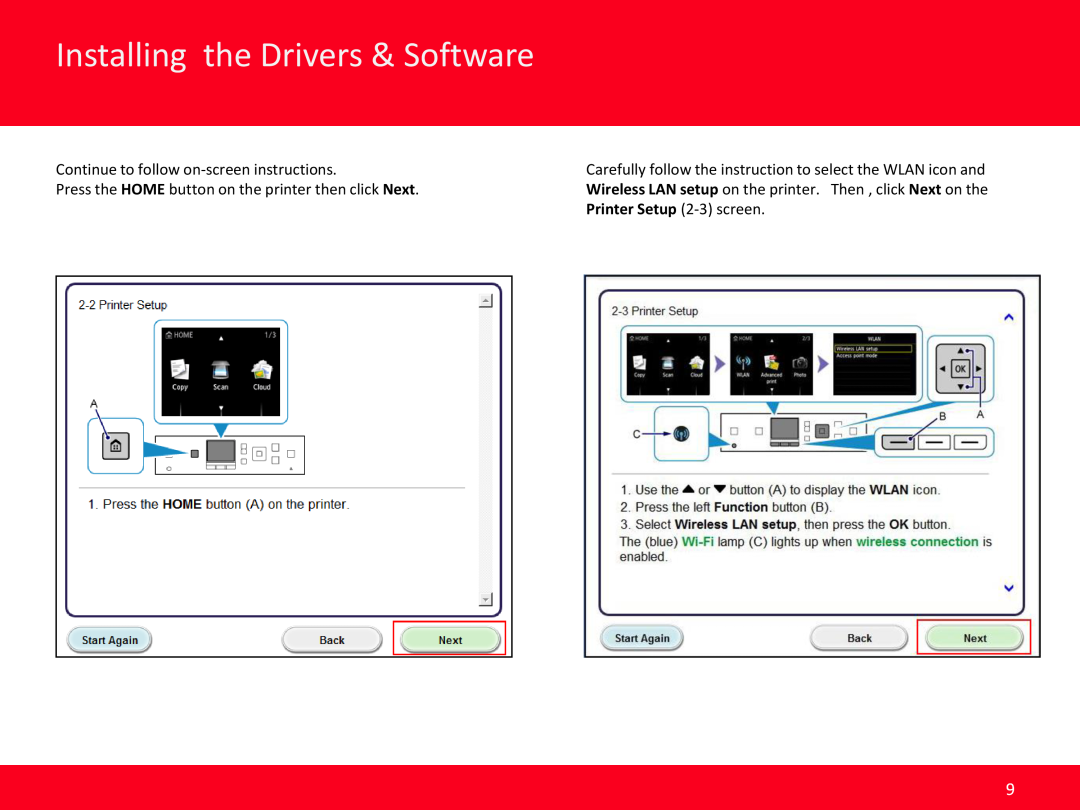 Canon MG5520 manual Installing the Drivers & Software, Continue to follow on-screen instructions 