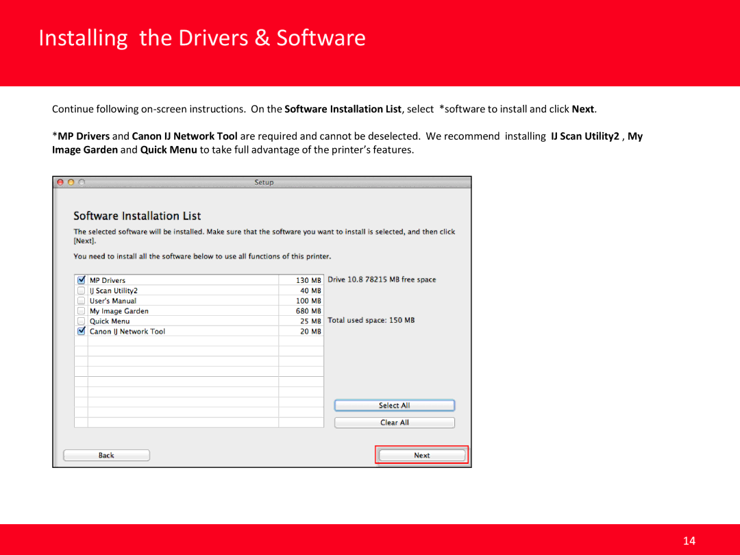 Canon MG5520 manual Installing the Drivers & Software 