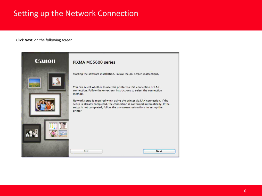 Canon MG5620 manual Click Next on the following screen 