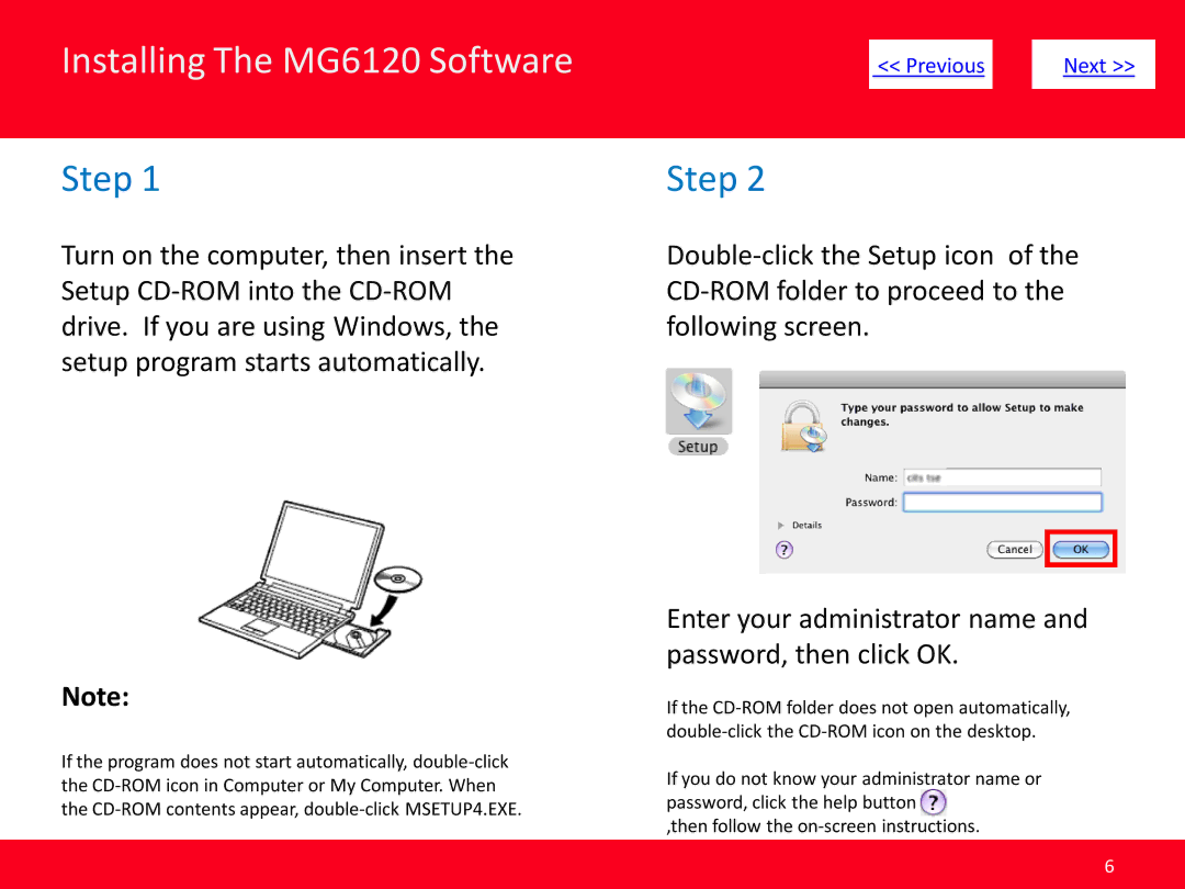 Canon MG6120 manual Step 