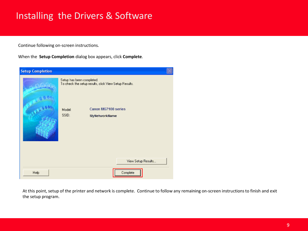 Canon mg7120 manual Installing the Drivers & Software 