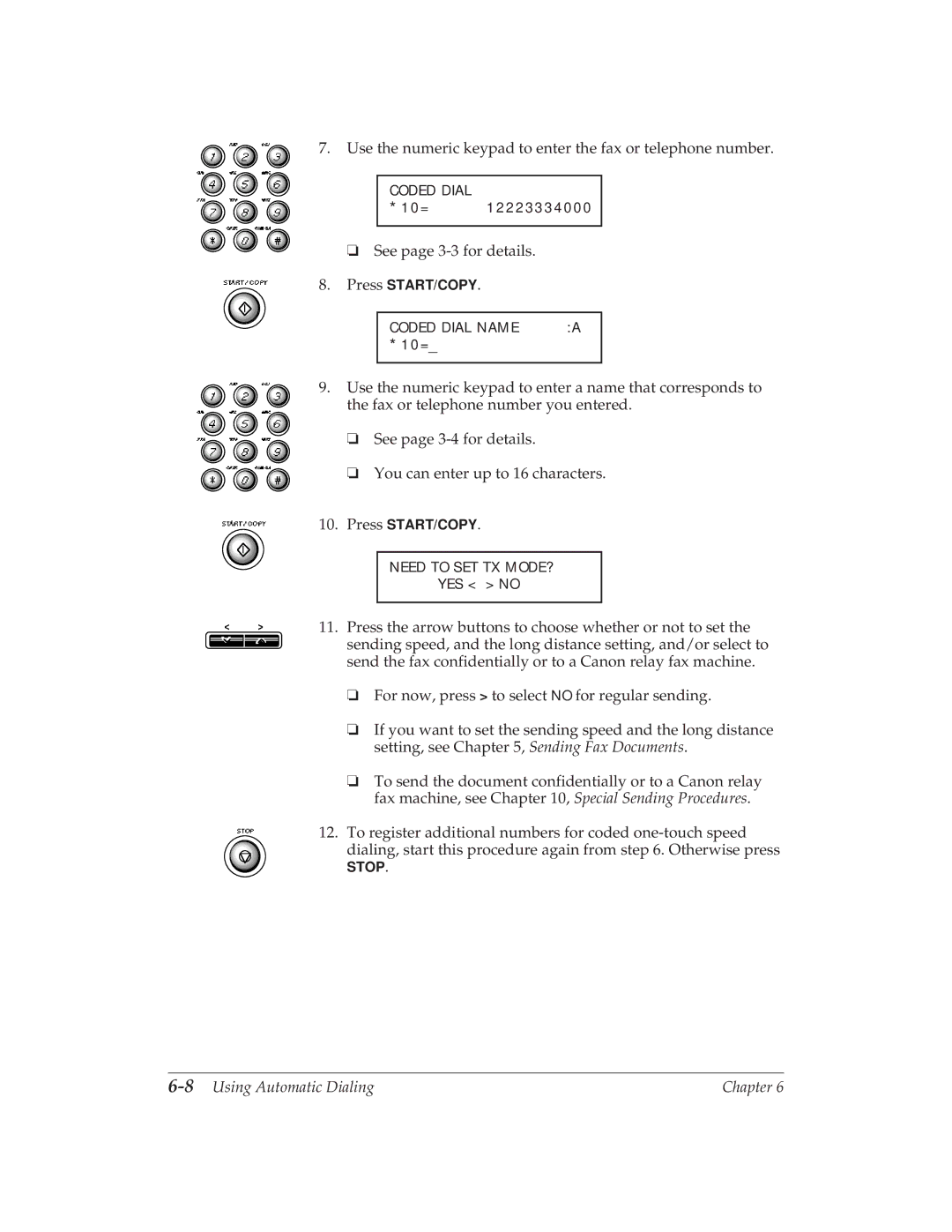 Canon MP 1000 manual 8Using Automatic Dialing 