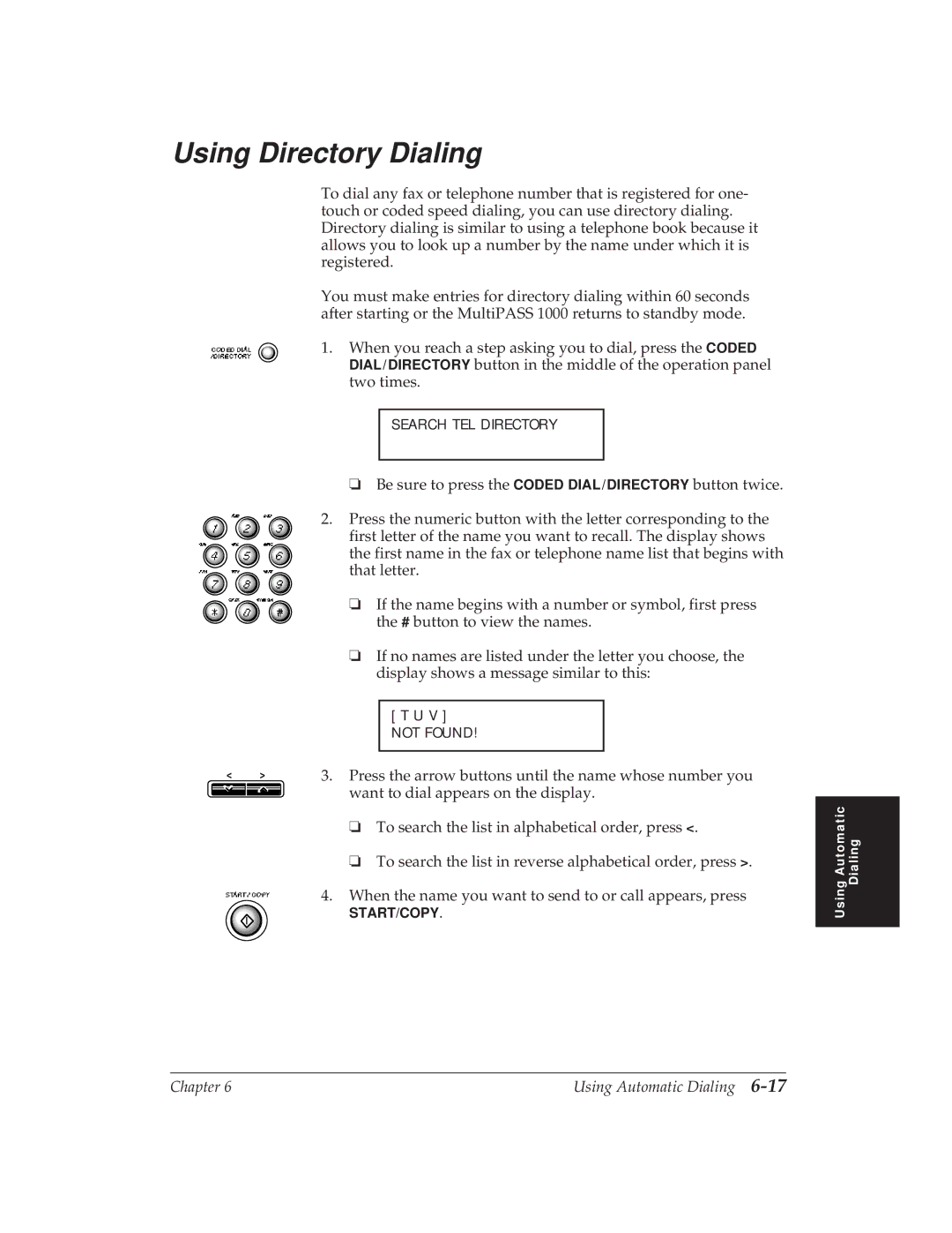 Canon MP 1000 manual Using Directory Dialing 