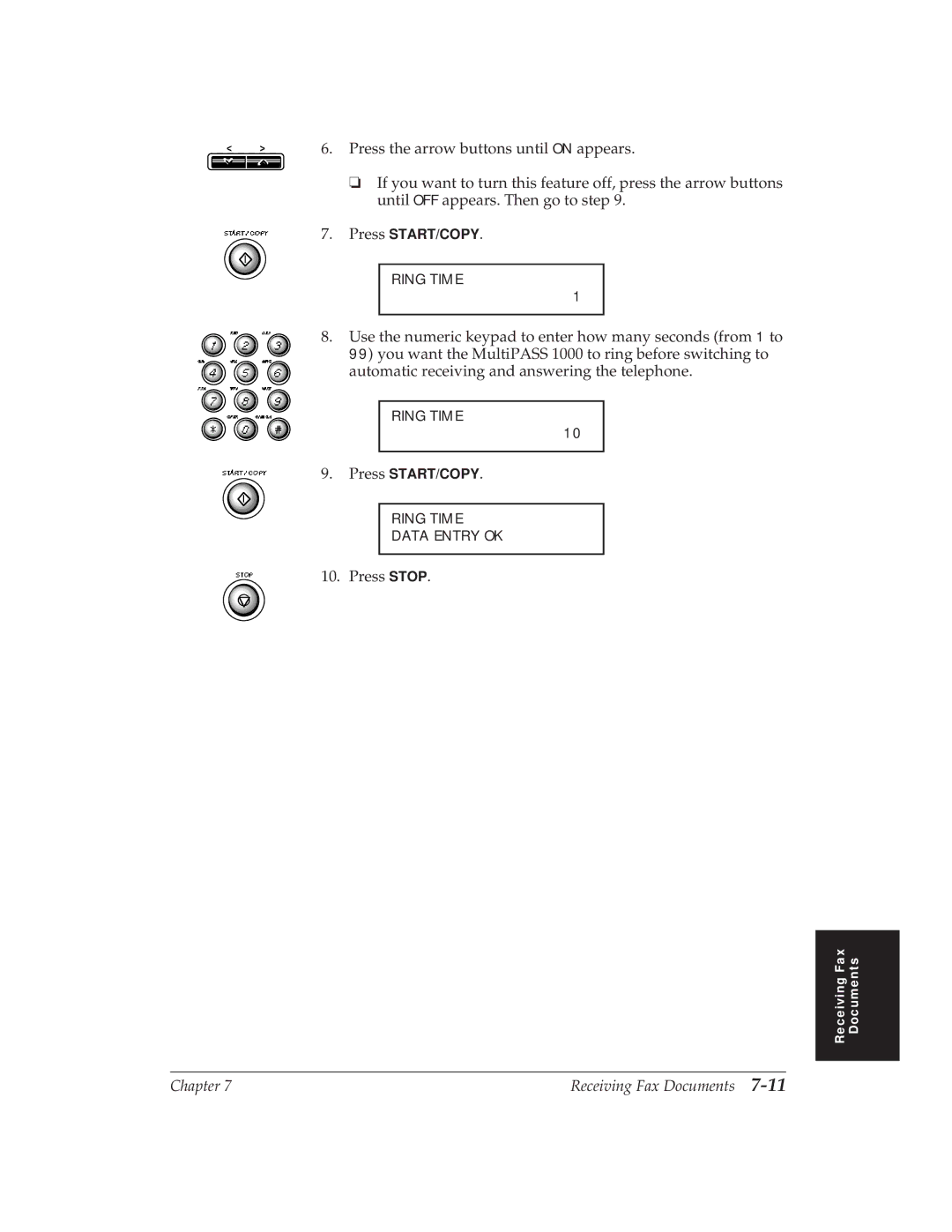 Canon MP 1000 manual Press the arrow buttons until on appears 