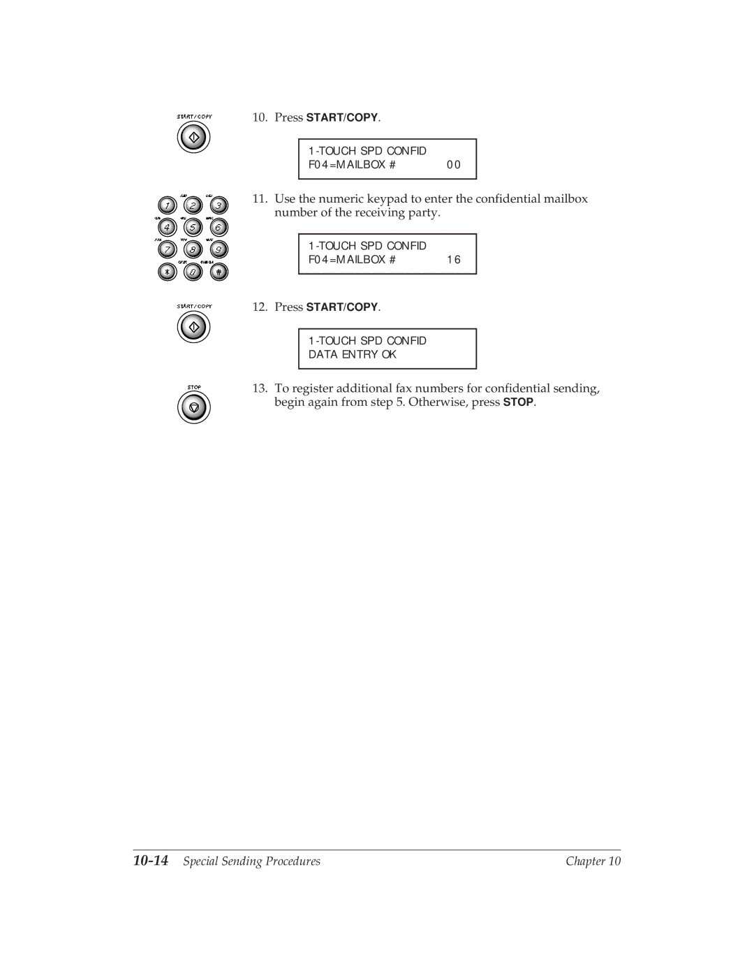 Canon MP 1000 manual 10-14Special Sending Procedures 