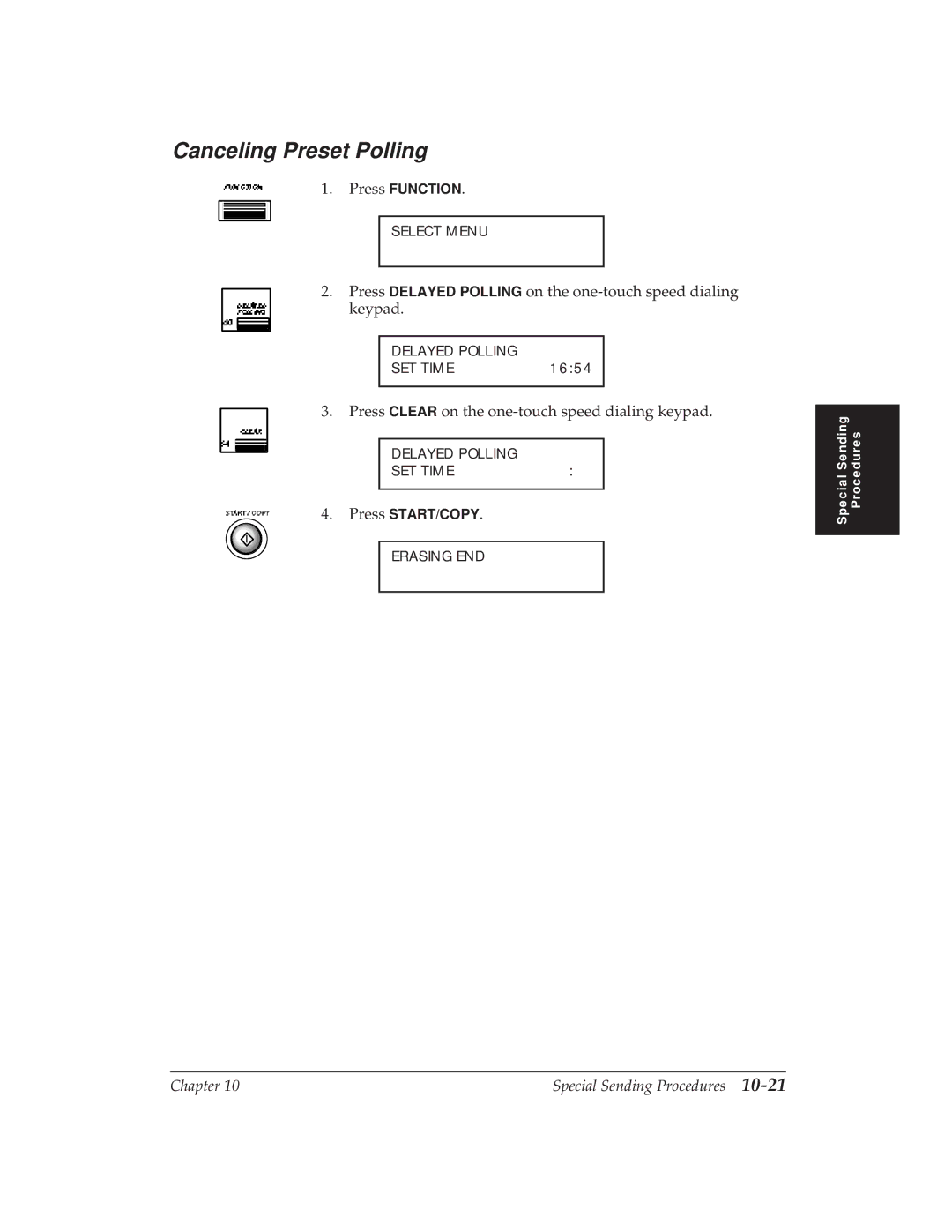 Canon MP 1000 manual Canceling Preset Polling 