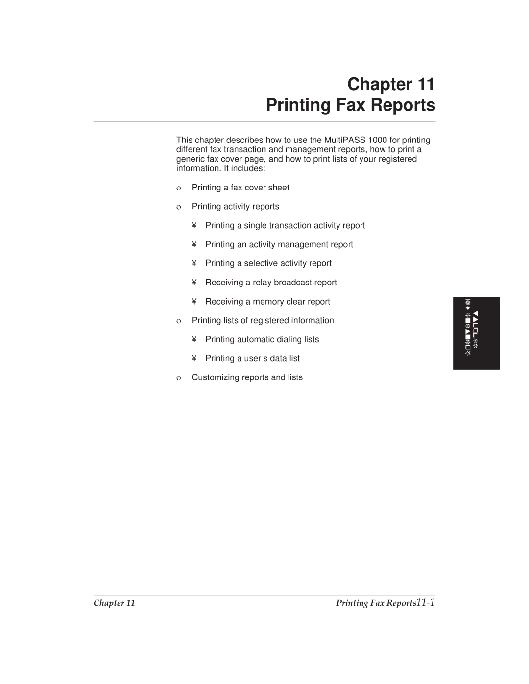 Canon MP 1000 manual Chapter Printing Fax Reports 