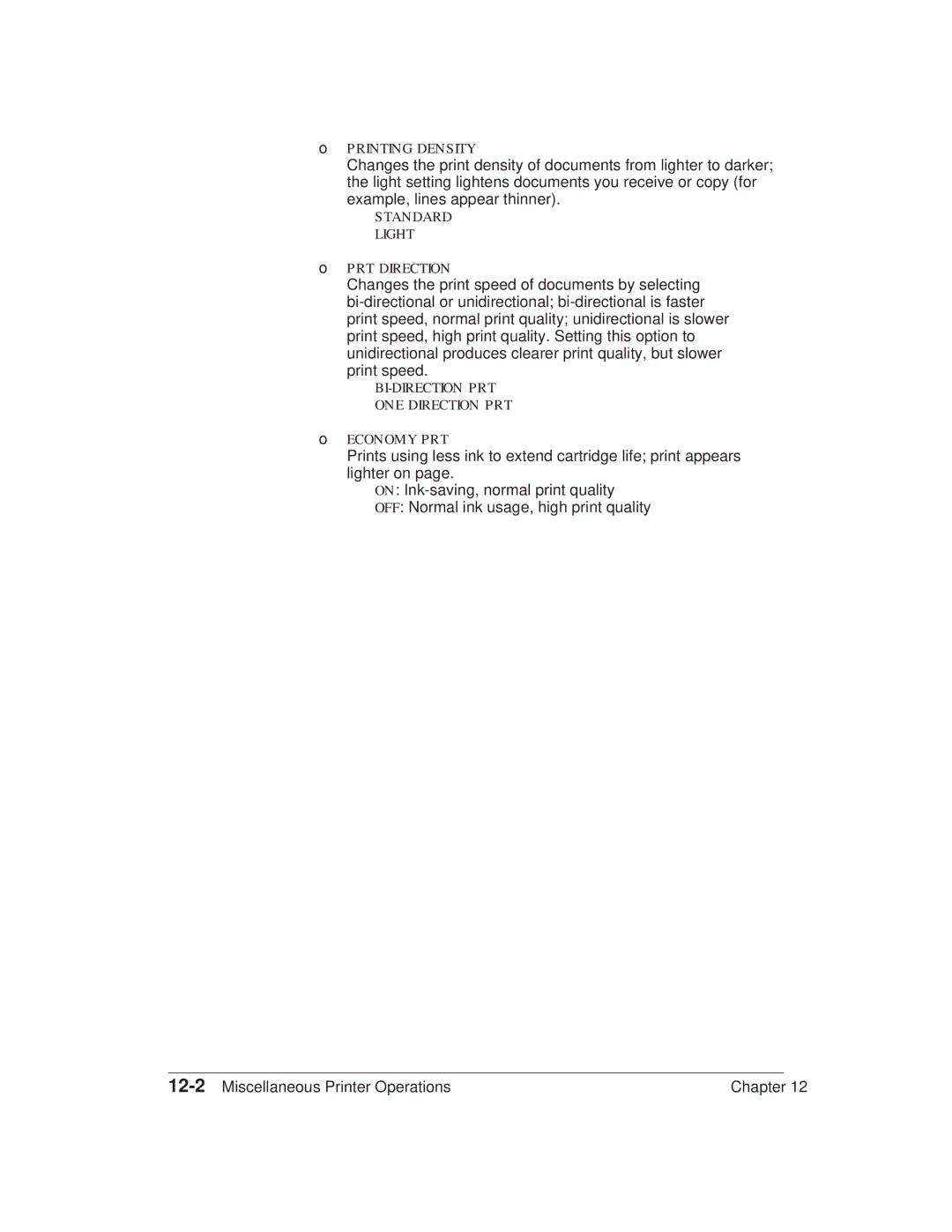 Canon MP 1000 manual 12-2Miscellaneous Printer Operations 