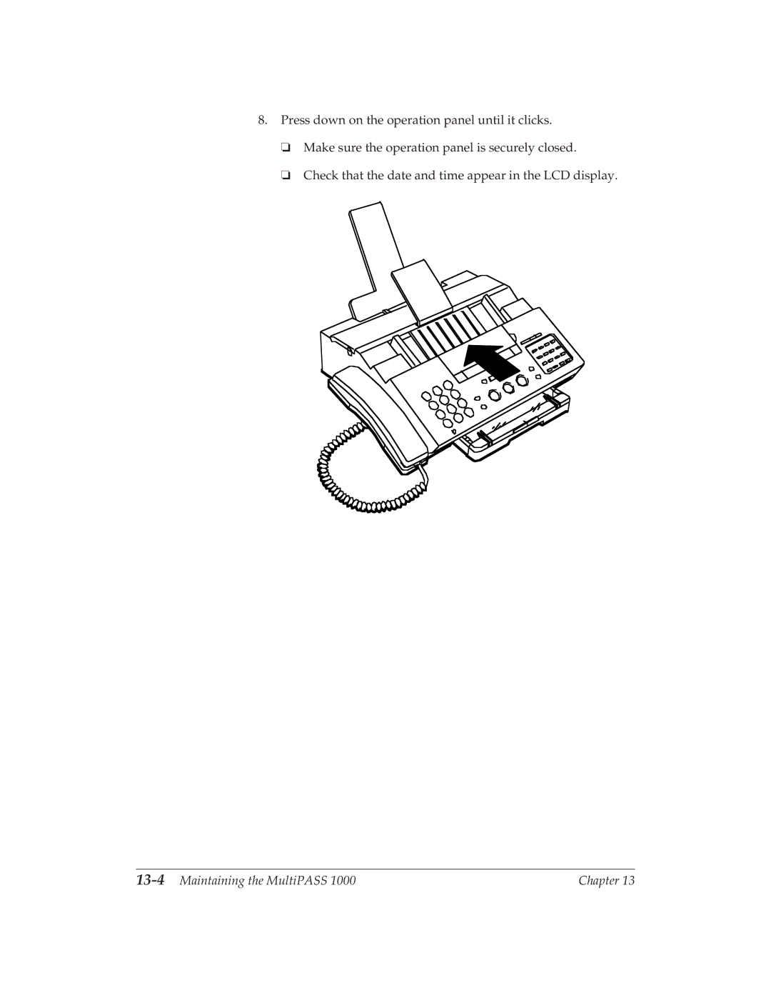 Canon MP 1000 manual 13-4Maintaining the MultiPASS 