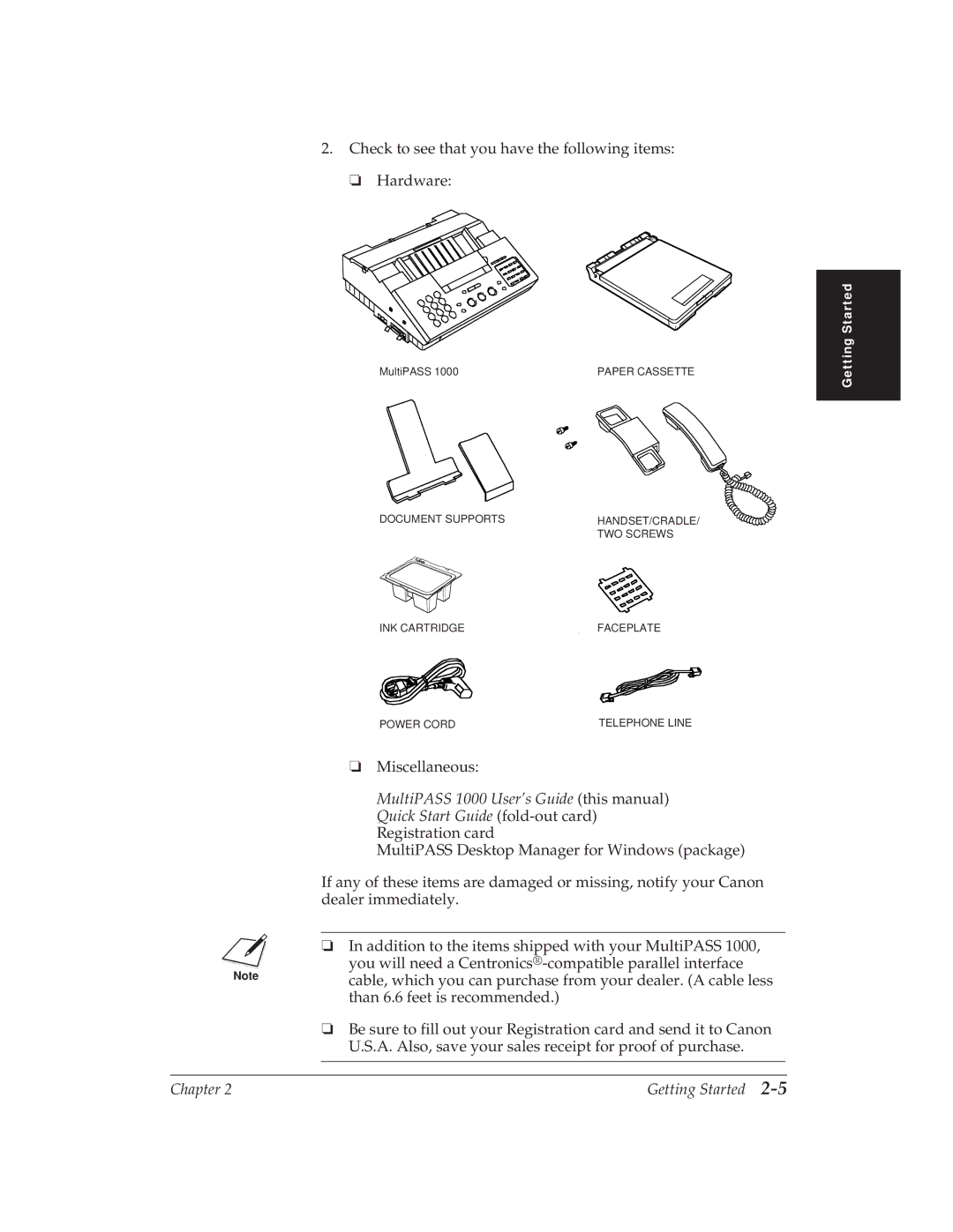 Canon MP 1000 manual Miscellaneous 