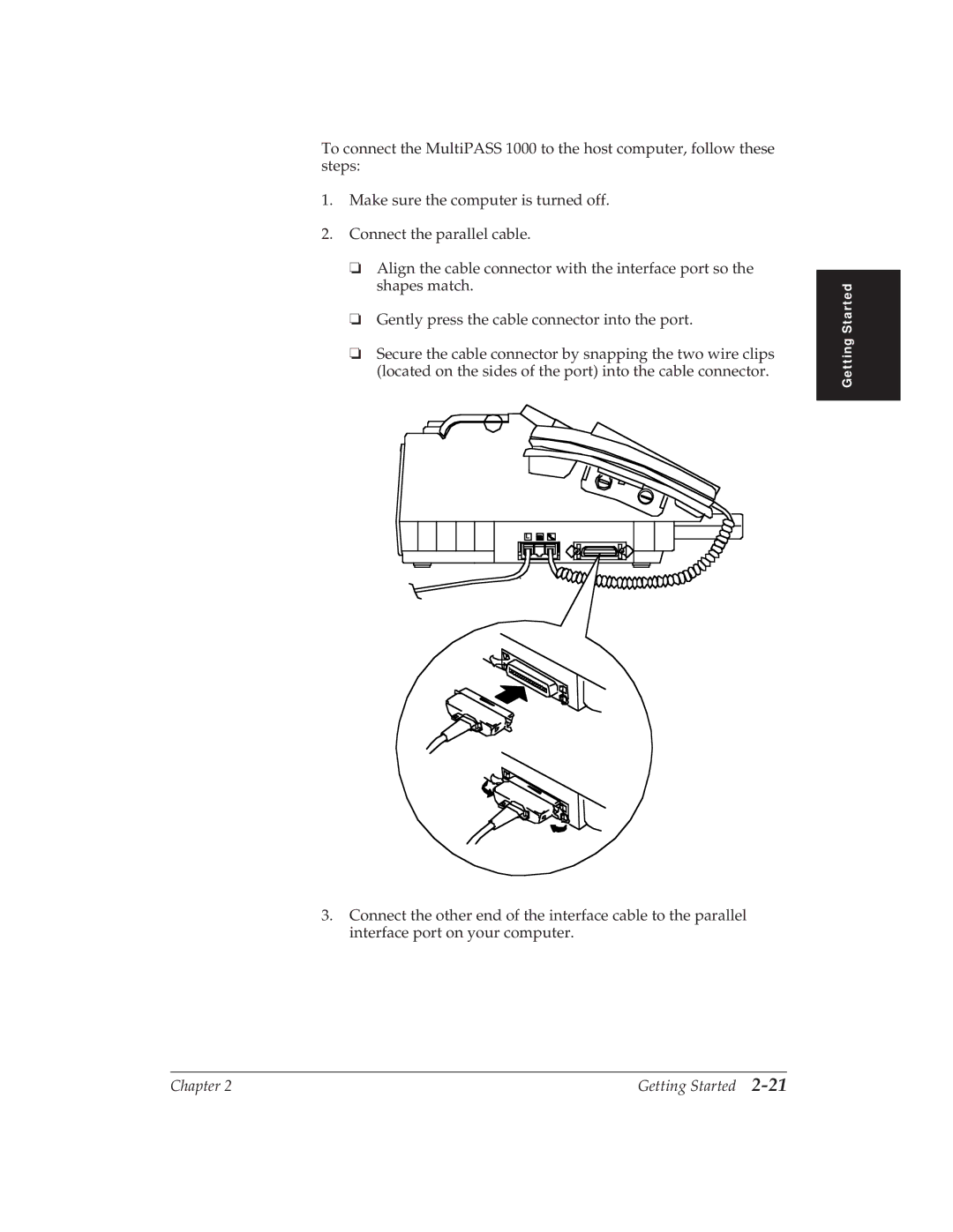 Canon MP 1000 manual Chapter Getting Started 