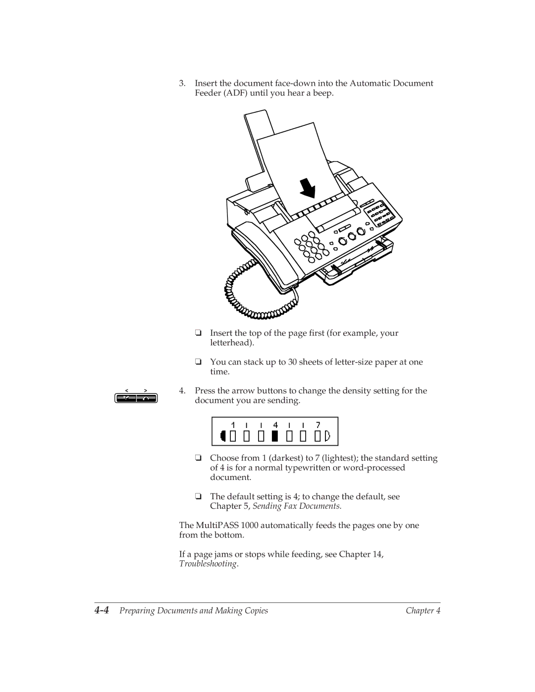 Canon MP 1000 manual 4Preparing Documents and Making Copies 