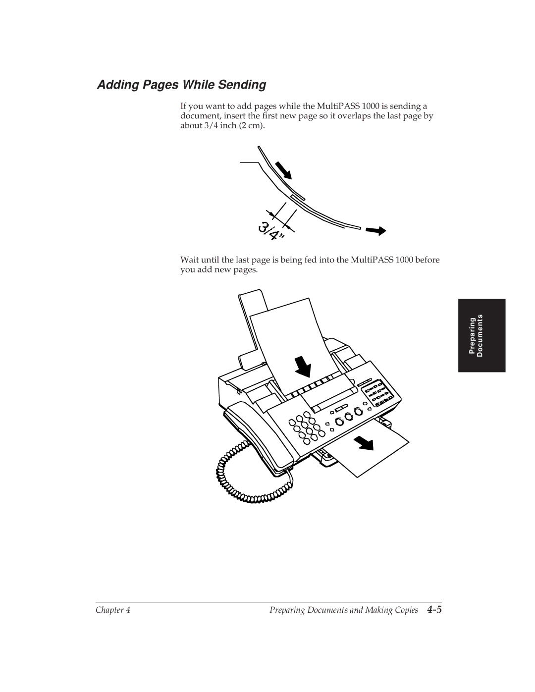 Canon MP 1000 manual Adding Pages While Sending 