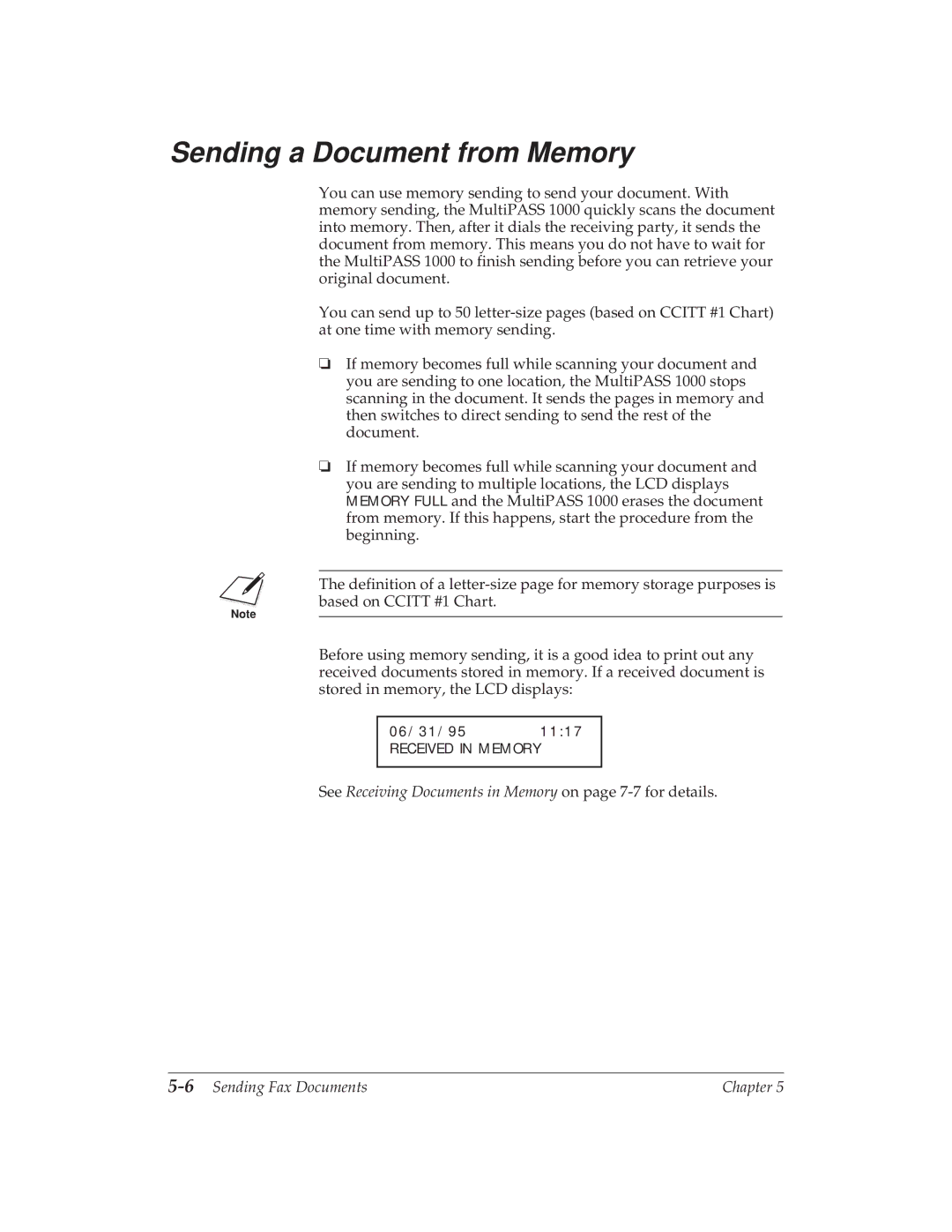 Canon MP 1000 manual Sending a Document from Memory, 6Sending Fax Documents 