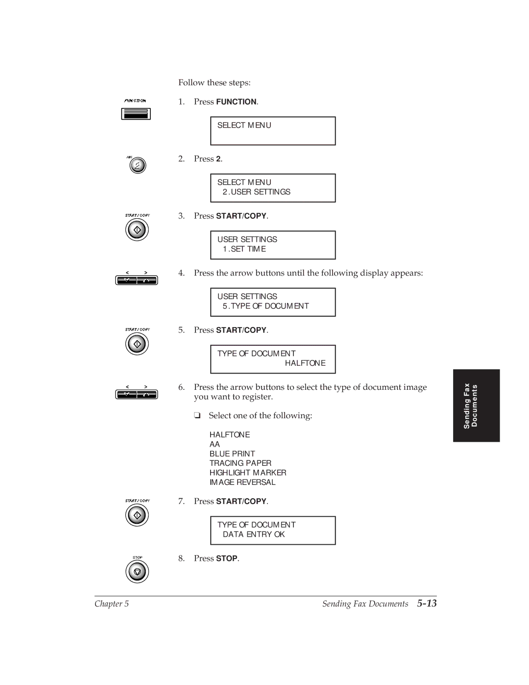 Canon MP 1000 manual Press the arrow buttons until the following display appears 