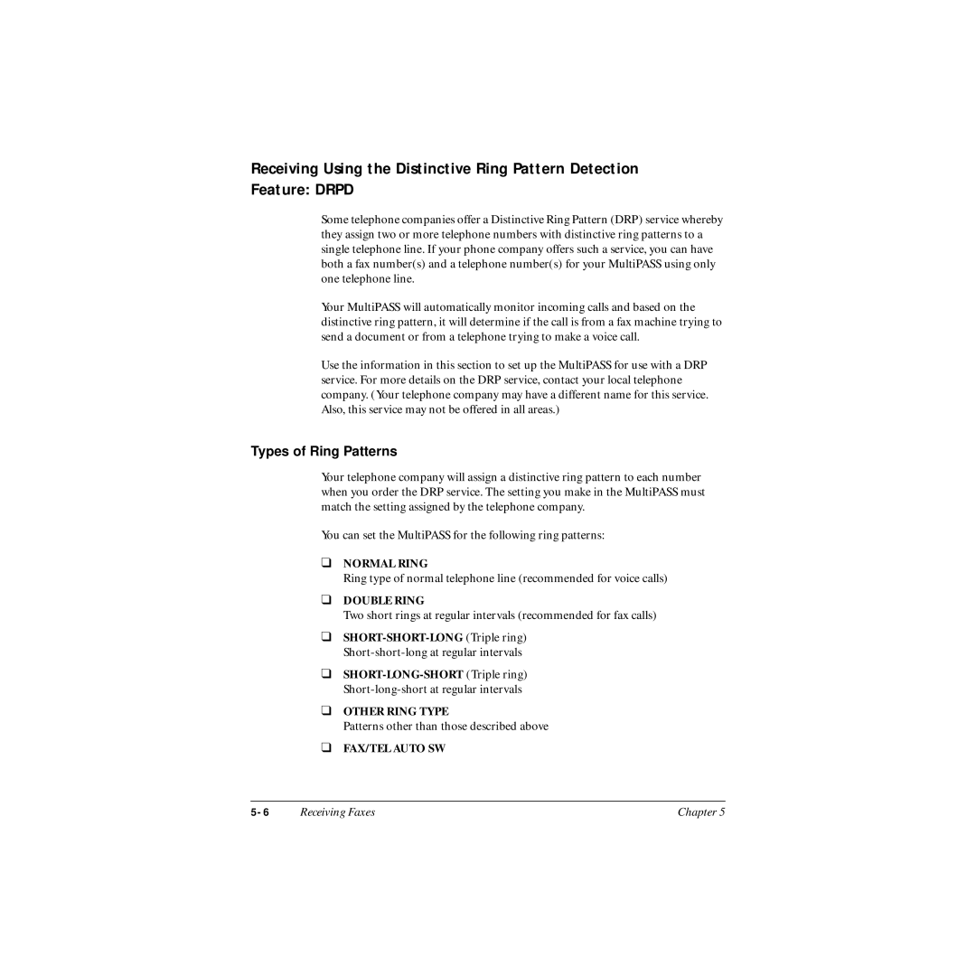 Canon MP-C545 user manual Types of Ring Patterns, Double Ring 